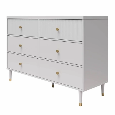 Elizabeth 6 Drawer Dresser Gray - CosmoLiving By Cosmopolitan 3 Elizabeth 6 Drawer Dresser Gray - CosmoLiving By Cosmopolitan - Image 3