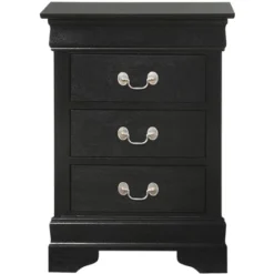Passion Furniture Louis Philippe 3-Drawer Nightstand (29 In. H X 16 In. W X 21 In. D) -DreamNest Store GUEST dbdc47fd 8d6e 4f4f 93ee 97281e48996a