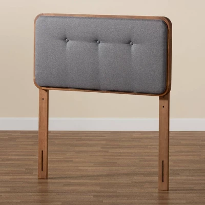 Twin Palina Upholstered And Wood Headboard - Baxton Studio 3 Twin Palina Upholstered And Wood Headboard - Baxton Studio - Image 3
