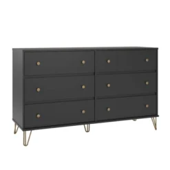6 Drawer Owen Dresser Black - Novogratz -DreamNest Store GUEST dd7cf3ea 1a21 4cf6 b960 e39a96d73357