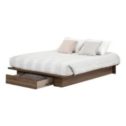 Queen Tao Platform Bed With Drawer Natural Walnut - South Shore 12 Queen Tao Platform Bed With Drawer Natural Walnut - South Shore -DreamNest Store GUEST ddaae5ac e8b2 4447 a36d 68ad663f6b51