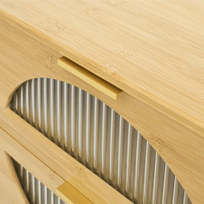 Aash 2 Drawer Nightstand With Shelf,Bedside Table Bamboo With Storage (22.05"H*17.72"W*14.97"D)-The Pop Home 6 Aash 2 Drawer Nightstand With Shelf,Bedside Table Bamboo With Storage (22.05"H*17.72"W*14.97"D)-The Pop Home - Image 6