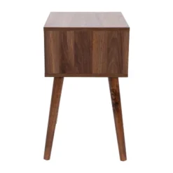 Flash Furniture Hatfield Mid-Century Modern One Drawer Wood Nightstand, Side Accent Or End Table With Soft Close Storage Drawer, Dark Walnut -DreamNest Store GUEST df78f005 4874 419a 9c5e 8b4b5d0604ec