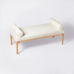 Randolph Bench With Bolster Pillows Linen - Threshold™ Designed With Studio McGee 10 Randolph Bench With Bolster Pillows Linen - Threshold™ Designed With Studio McGee -DreamNest Store GUEST df9c0bbe 939e 489c adae 0e3b5fe3d6f7