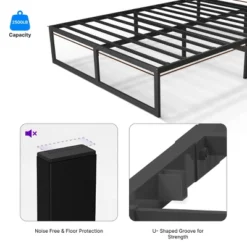 NapQueen Alpha Metal Platform Bed Frame 14" Height -DreamNest Store GUEST dfbaf03b 1731 4af3 be0e 3b8138012b8e