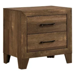 2pc Queen Quail Transitional Bedroom Set Rustic Light Walnut - HOMES: Inside + Out 8 2pc Queen Quail Transitional Bedroom Set Rustic Light Walnut - HOMES: Inside + Out -DreamNest Store GUEST e0f494ac e1fa 4900 823b 3d34a7b1dd4a