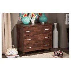 Mayson Modern And Contemporary Wood 3 Drawer Storage Chest Oak Brown Finish - Baxton Studio -DreamNest Store GUEST e105a9a4 f63a 4ff9 a62f 9608e8fd1436