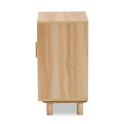 Maclean Rattan Wood 1 Door Nightstand Natural/Brown - Baxton Studio -DreamNest Store GUEST e1a310c4 4473 4004 8a70 ee78dd6cdb99
