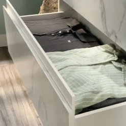 Hudson Court 4 Drawer Vertical Chest With Faux Marble Finish Pearl Oak - Sauder -DreamNest Store GUEST e1d1ad89 059f 4785 8540 dbb73d1c827d