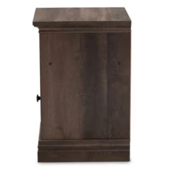Nolan 1 Door Wood Nightstand Brown/Black - Baxton Studio -DreamNest Store GUEST e2300e32 56b3 4635 8341 8d3f9dedb6fd