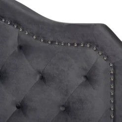 Samantha Velvet Upholstered Button Tufted Bed - Baxton Studio -DreamNest Store GUEST e273e7bc ad19 41af b326 71ab86420c5c