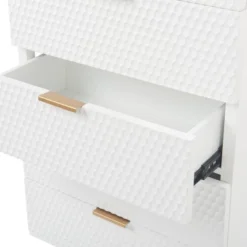 Jolie 5 Drawer Tallboy Dresser White - Adore Decor -DreamNest Store GUEST e2d3f66d e234 4d7a ae88 1ec53650166e