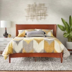 Queen Casta Platform Wood Bed - Lifestorey