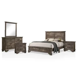 5pc Jacobia Rustic Bedroom Set Gray - HOMES: Inside + Out -DreamNest Store GUEST e3551572 6487 4c9b 9dd3 5713925f325a