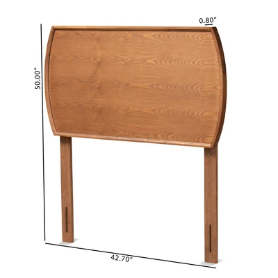 Laurien Wood Headboard Walnut - Baxton Studio 4 Laurien Wood Headboard Walnut - Baxton Studio - Image 4