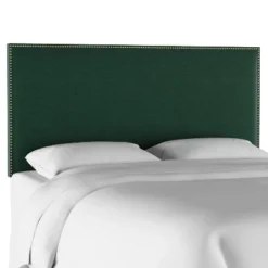 Arcadia Nailbutton Linen Headboard - Skyline Furniture