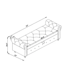 Cecily 63" Button-Tufted Large Storage Ottoman Upholstered Fabric Bench Features Rolled Arms, Window Seating, And Solid Wood Legs-Maison Boucle -DreamNest Store GUEST e41aaef1 0ecc 4475 8e68 588959c51be8 1