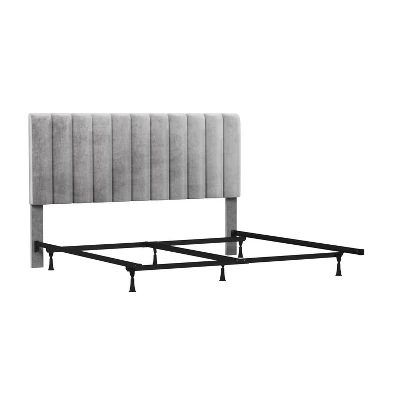 King Crestone Upholstered Headboard With Frame Gray - Hillsdale Furniture 8 King Crestone Upholstered Headboard With Frame Gray - Hillsdale Furniture - Image 8