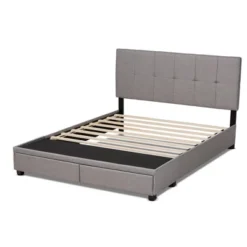 Netti Fabric Upholstered 2 Drawer Platform Storage Bed - Baxton Studio -DreamNest Store GUEST e5077ed6 8d13 4918 a33f e1bbb5b791dc