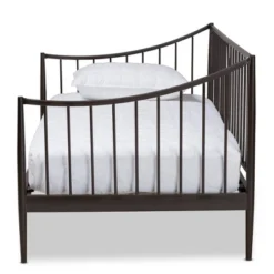 Full Rupert Vintage Industrial Metal Daybed Black - Baxton Studio