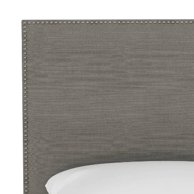 King Bella Nail Button Border Headboard Gray Linen/Pewter - Skyline Furniture 3 King Bella Nail Button Border Headboard Gray Linen/Pewter - Skyline Furniture - Image 3