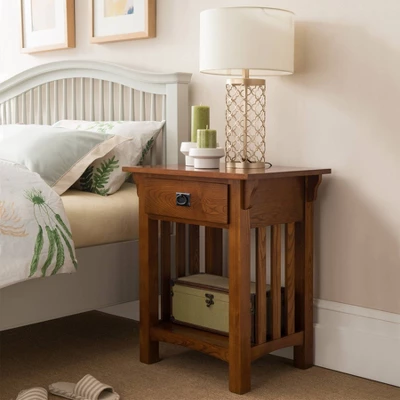 Medium Oak Nightstand - Leick Home 1 Medium Oak Nightstand - Leick Home