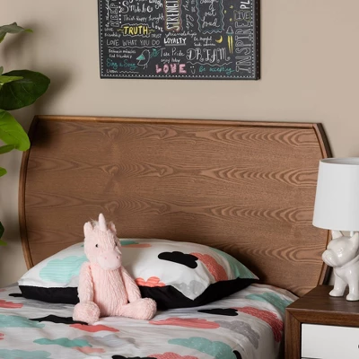 Laurien Wood Headboard Walnut - Baxton Studio 2 Laurien Wood Headboard Walnut - Baxton Studio - Image 2