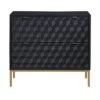 Teressa Mid-Century Modern 2 Drawer Storage Accent Chest Black/Gold - Treasure Trove