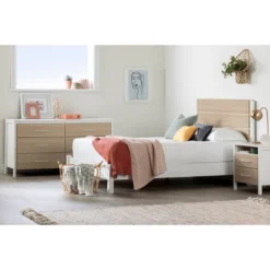 Munich 6 Drawer Double Dresser White/Soft Elm - South Shore -DreamNest Store GUEST e76e5db2 c47b 41cd afa4 4174a929a998