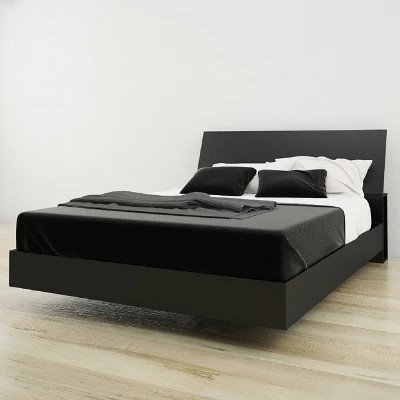 Avenue Platform Bed And Headboard Black - Nexera 4 Avenue Platform Bed And Headboard Black - Nexera - Image 4