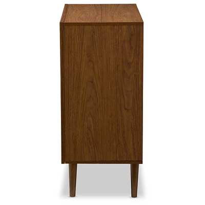 Harlow Mid-Century Modern Scandinavian Style Wood 3 Drawer Chest White/Walnut - Baxton Studio 2 Harlow Mid-Century Modern Scandinavian Style Wood 3 Drawer Chest White/Walnut - Baxton Studio - Image 2