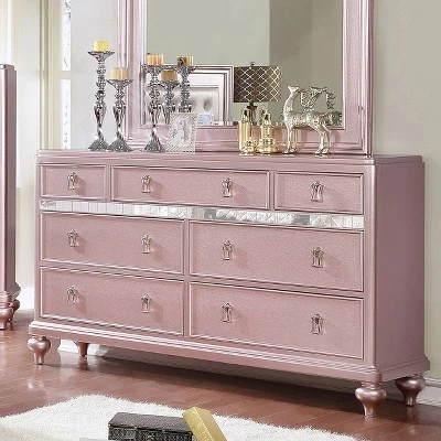 Coleman 7 Drawer Dresser Rose Gold - HOMES: Inside + Out 1 Coleman 7 Drawer Dresser Rose Gold - HOMES: Inside + Out