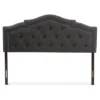 Queen Edith Modern And Contemporary Fabric Headboard Dark Gray - Baxton Studio