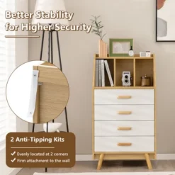 Costway 3-Cube Chest Of Drawers Storage Organizer 4-Drawer Dresser With Countertop 16 Costway 3-Cube Chest Of Drawers Storage Organizer 4-Drawer Dresser With Countertop -DreamNest Store GUEST e94281f5 3ee7 4eba bc76 c651e17c0120