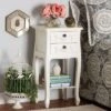 Eliya Wood 2 Drawer Nightstand White - Baxton Studio