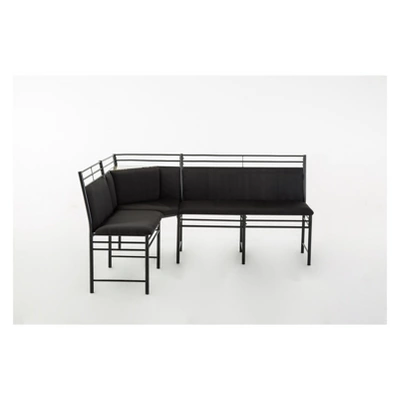 2pc Gareth Breakfast Nook Dining L Chair & Bench Black ( ) - Boraam 14 2pc Gareth Breakfast Nook Dining L Chair & Bench Black ( ) - Boraam - Image 14