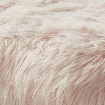 42" Korbin Faux Fur Like Glam Bench Pink - HOMES: Inside + Out 3 42" Korbin Faux Fur Like Glam Bench Pink - HOMES: Inside + Out - Image 3