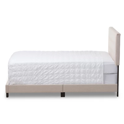King Brookfield Modern And Contemporary Fabric Upholstered Grid Tufting Bed Beige - Baxton Studio 1 King Brookfield Modern And Contemporary Fabric Upholstered Grid Tufting Bed Beige - Baxton Studio