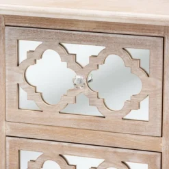 Celia Wood And Mirror 2 Drawer Quatrefoil Nightstand Natural - Baxton Studio 10 Celia Wood And Mirror 2 Drawer Quatrefoil Nightstand Natural - Baxton Studio -DreamNest Store GUEST ebbe3de8 cd98 4886 b595 5495df193086