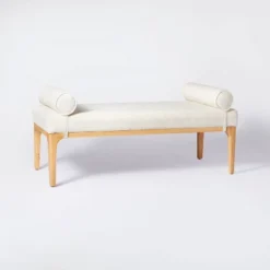 Randolph Bench With Bolster Pillows Linen - Threshold™ Designed With Studio McGee 15 Randolph Bench With Bolster Pillows Linen - Threshold™ Designed With Studio McGee -DreamNest Store GUEST ebdd4b7b 6e57 423c 908a 14e05a7f5b15