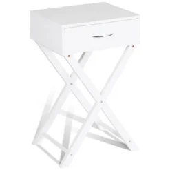 Costway Nightstand X-Shape Drawer Accent Side End Table Modern Home Furniture White 14 Costway Nightstand X-Shape Drawer Accent Side End Table Modern Home Furniture White -DreamNest Store GUEST ec33c4a3 2477 4cba 8c0e 201bac1a367e