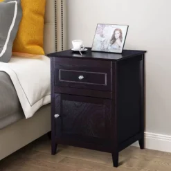 Costway End Table Nightstand Living Room Furniture Espresso Beechwood 14 Costway End Table Nightstand Living Room Furniture Espresso Beechwood -DreamNest Store GUEST ec3d84d2 b4c0 4ed9 a081 1b4fb7bf0b41