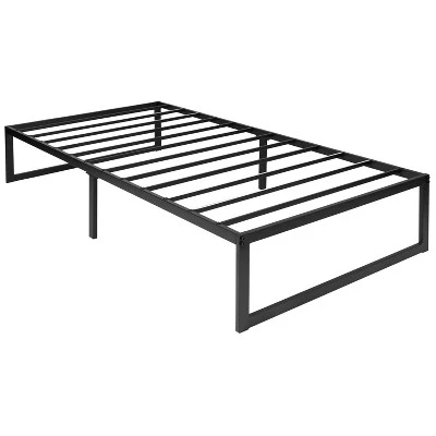 14" Branden Minimalist Steel Platform Bed Frame Black - Taylor & Logan 3 14" Branden Minimalist Steel Platform Bed Frame Black - Taylor & Logan - Image 3