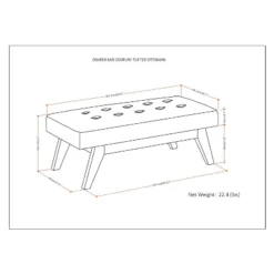 40" Tierney Mid-Century Tufted Ottoman Bench - WyndenHall 21 40" Tierney Mid-Century Tufted Ottoman Bench - WyndenHall -DreamNest Store GUEST ed706e28 6b1d 4e5d 84e7 b86711607609