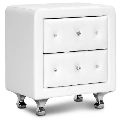 Stella Crystal Modern Nightstand - Baxton Studio 5 Stella Crystal Modern Nightstand - Baxton Studio - Image 5