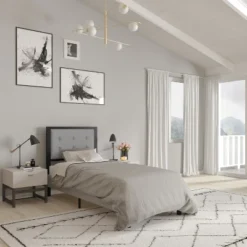 Merrick Lane Headboard Upholstered Button Tufted Headboard With Metal Frame And Adjustable Rail Slots -DreamNest Store GUEST eda34a42 41c5 4223 9885 c43317628b45