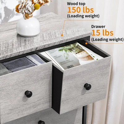 REAHOME 10 Drawer Steel Frame Bedroom Storage Organizer Chest Dresser With Waterproof Top, Adjustable Feet, And Wall Safety Attachment, Dark Taupe 4 REAHOME 10 Drawer Steel Frame Bedroom Storage Organizer Chest Dresser With Waterproof Top, Adjustable Feet, And Wall Safety Attachment, Dark Taupe - Image 4