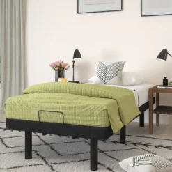 Merrick Lane Adjustable Bed Frame, Motorized Zero Gravity Adjustable Bed Frame W/ Customizable Dual Head & Foot Incline
