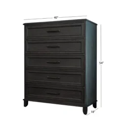 Cindi Sleigh 5 Drawer Chest Dark Gray - Abbyson Living -DreamNest Store GUEST ee7f3568 adfb 45bf 9ec8 b798301dd001