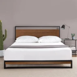 Suzanne Platform Bed With Headboard Black - Zinus 14 Suzanne Platform Bed With Headboard Black - Zinus -DreamNest Store GUEST ee93f3c4 32cb 4789 8db7 3f06c3053b12